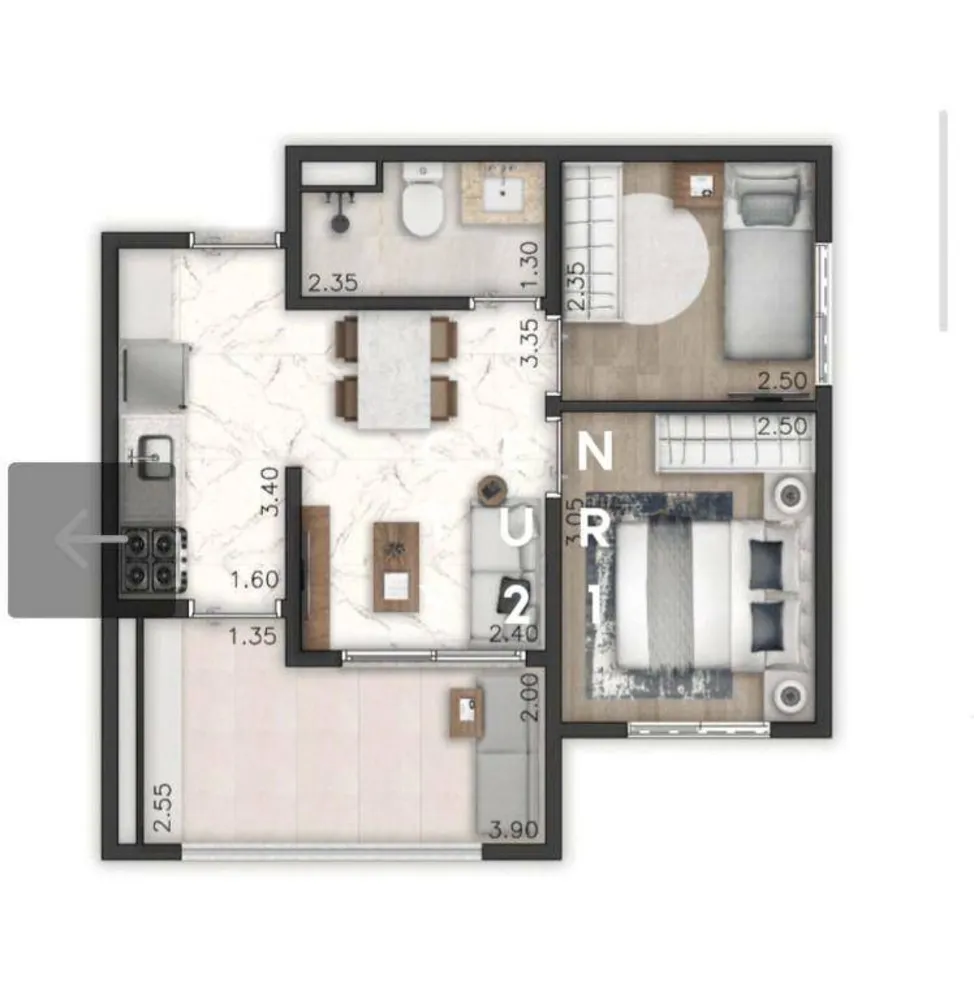 Apartamento, 2 quartos, 46 m² - Foto 8