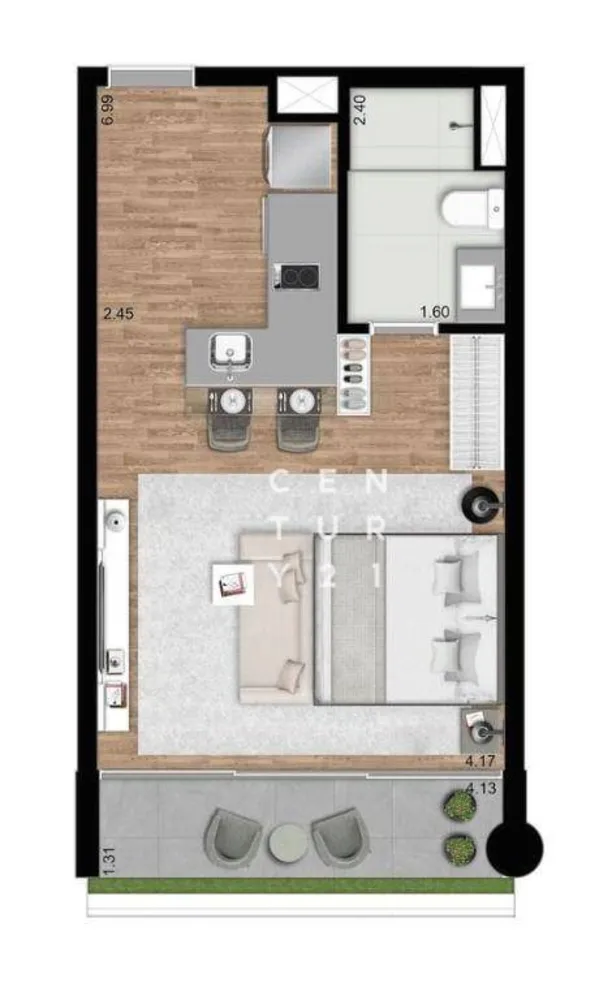 Apartamento, 1 quarto, 38 m² - Foto 8