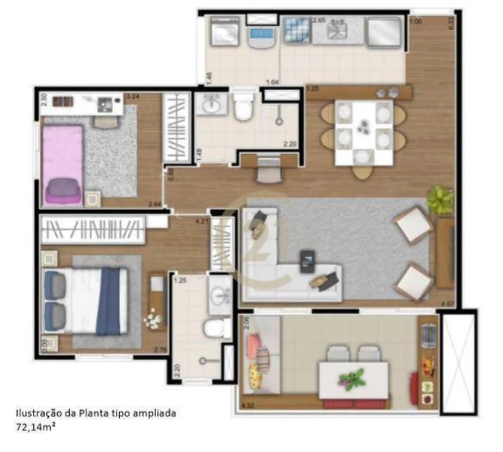 Apartamento, 2 quartos, 72 m² - Foto 10