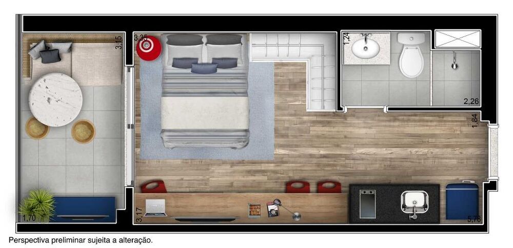 Apartamento, 1 quarto, 28 m² - Foto 6