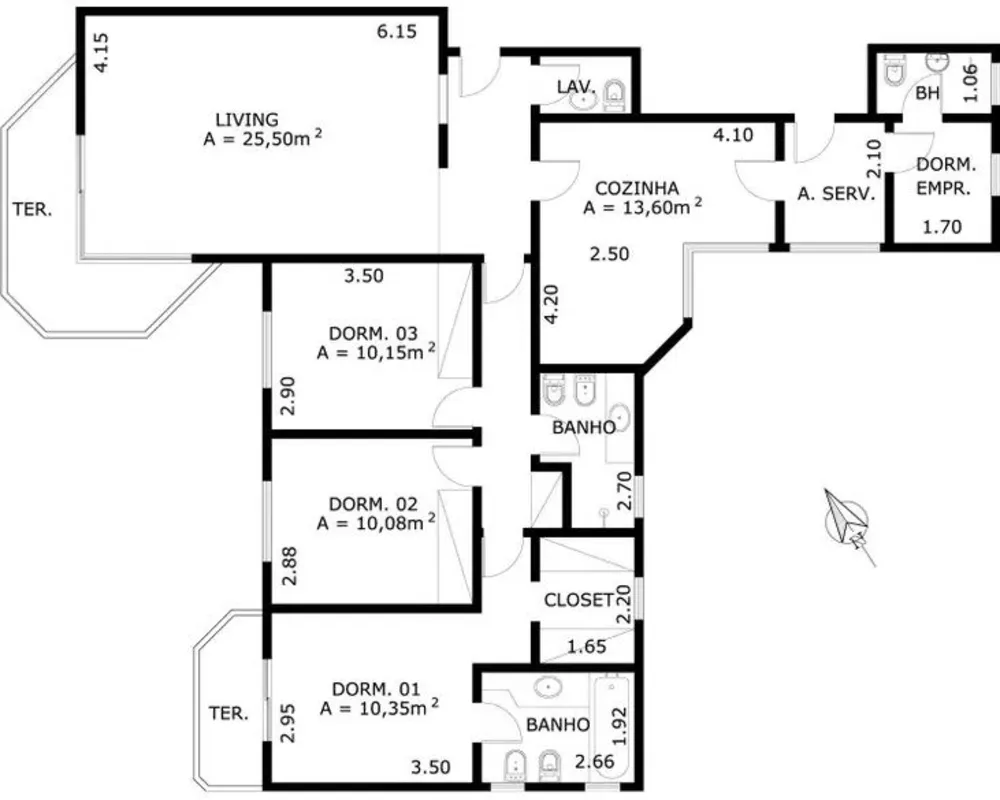 Cobertura, 3 quartos, 260 m² - Foto 12