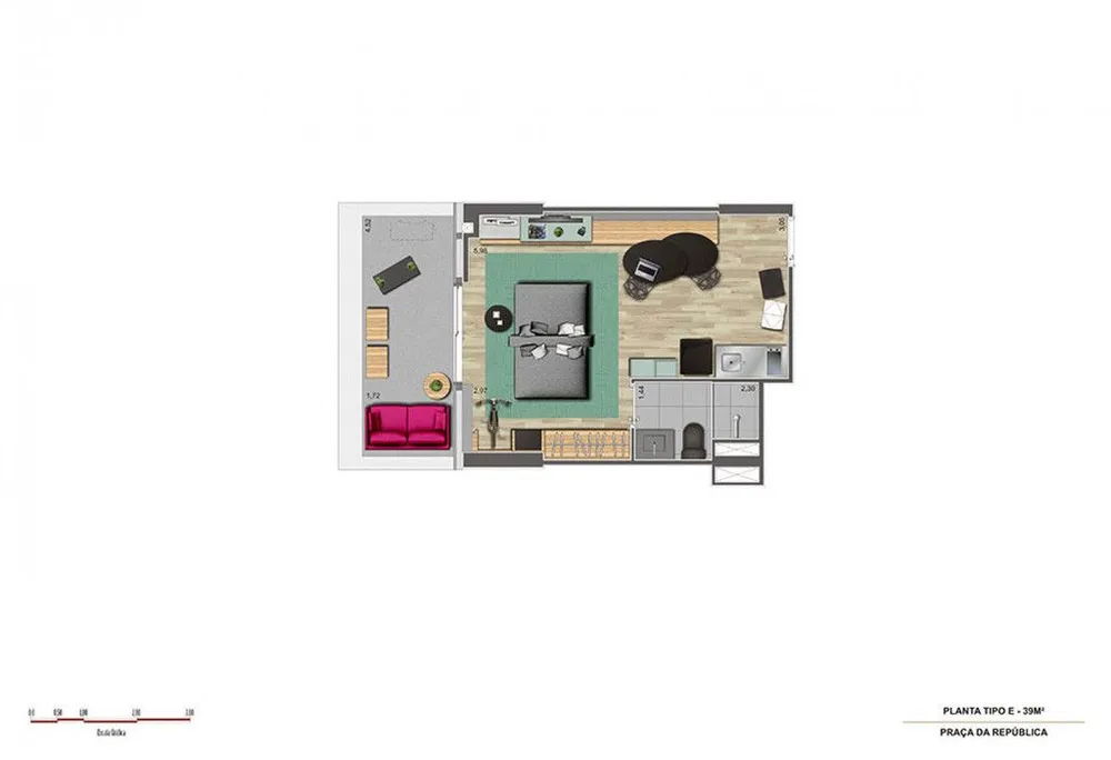 Apartamento, 1 quarto, 28 m² - Foto 10