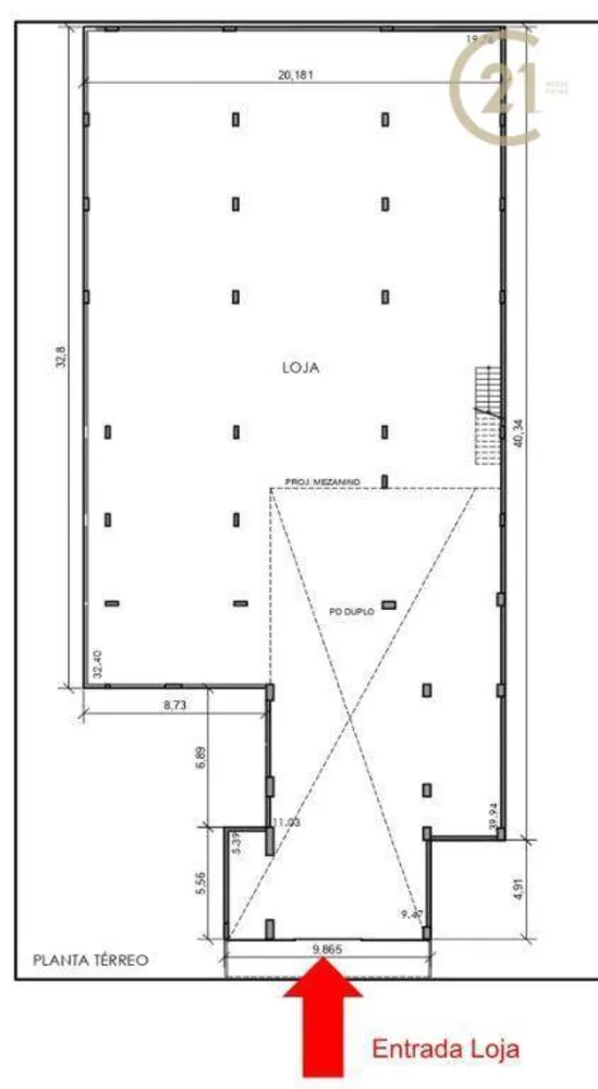 Loja-Salão, 1328 m² - Foto 2