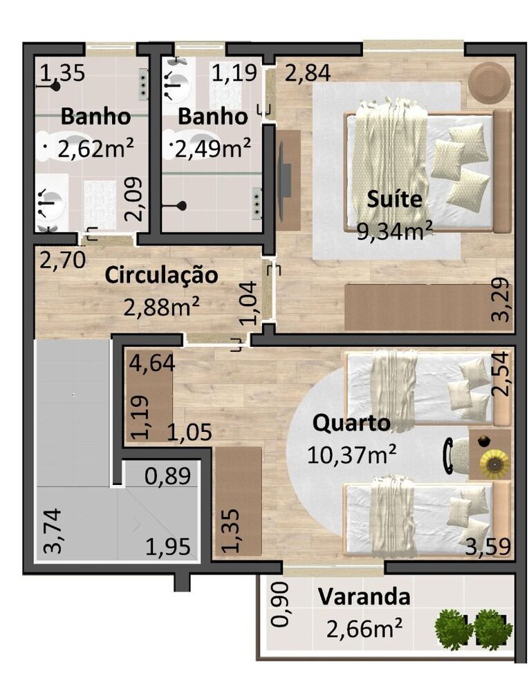 Casa de Condomínio, 2 quartos - Foto 4