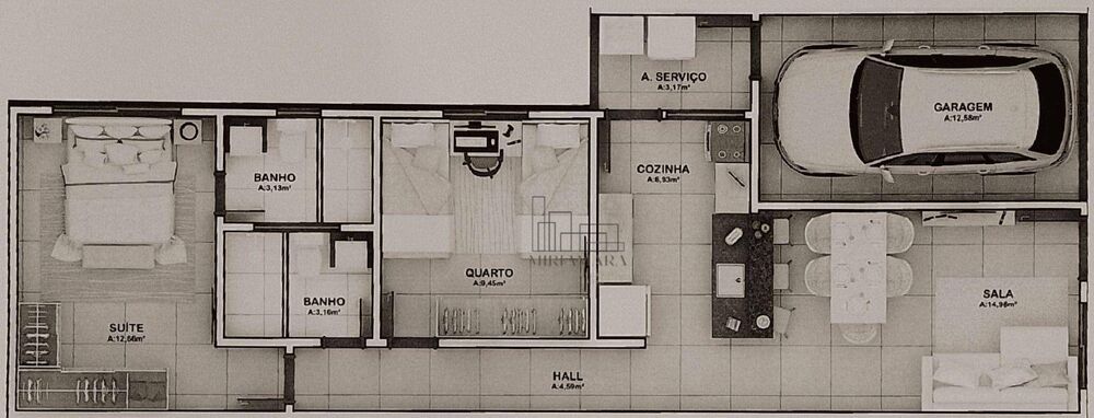 Casa, 2 quartos, 81 m² - Foto 3