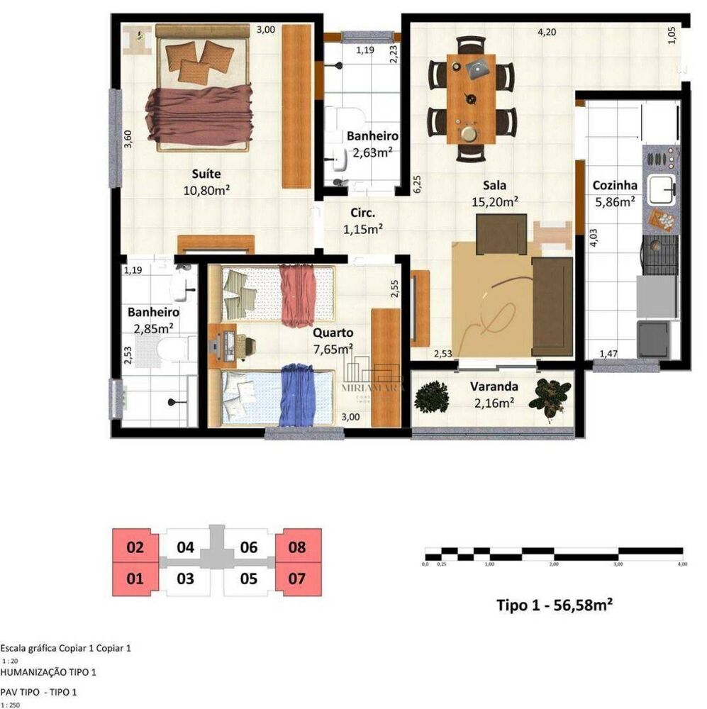 Apartamento à venda com 2 quartos, 51m² - Foto 11