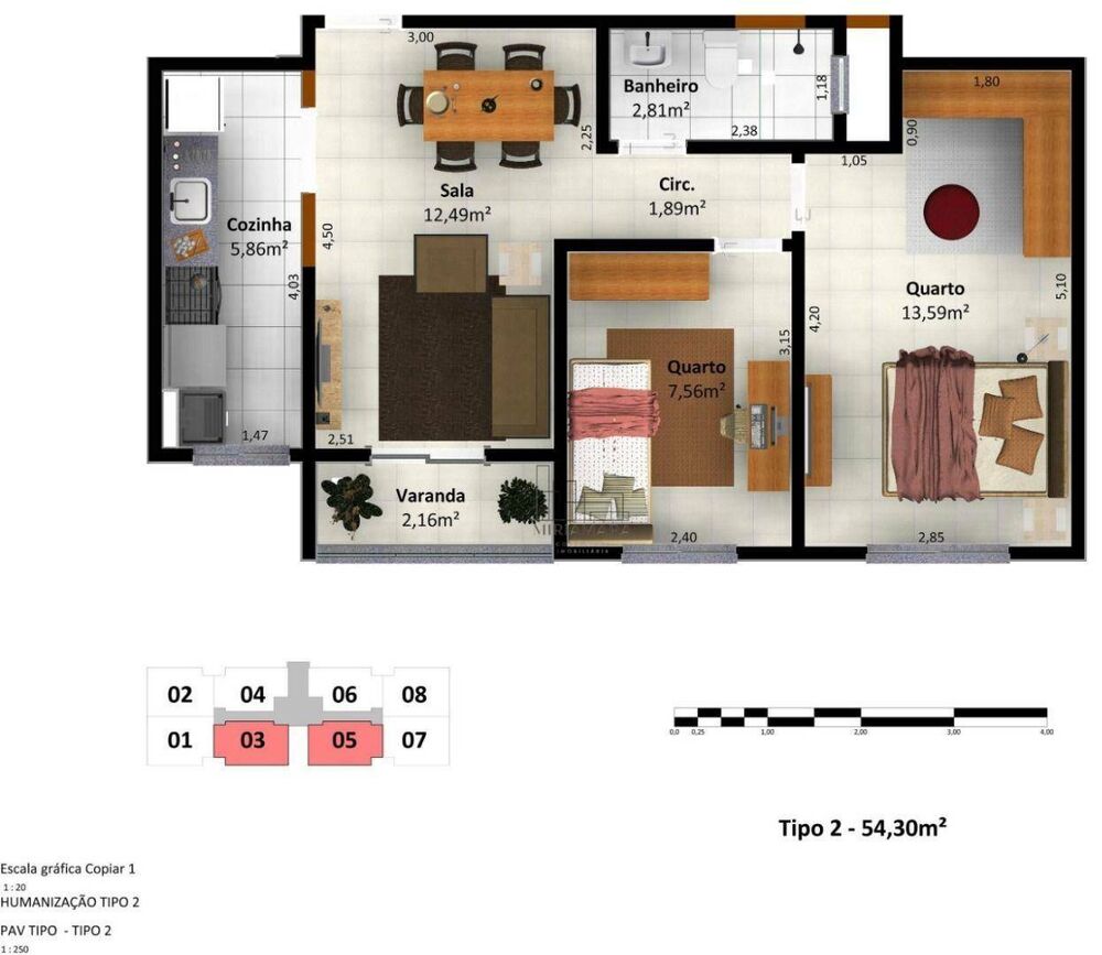 Apartamento à venda com 2 quartos, 51m² - Foto 12