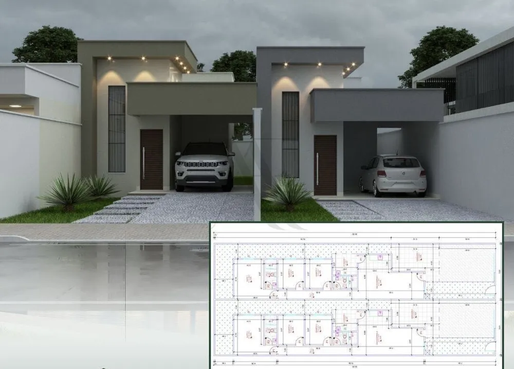 Casa, 3 quartos, 105 m² - Foto 1