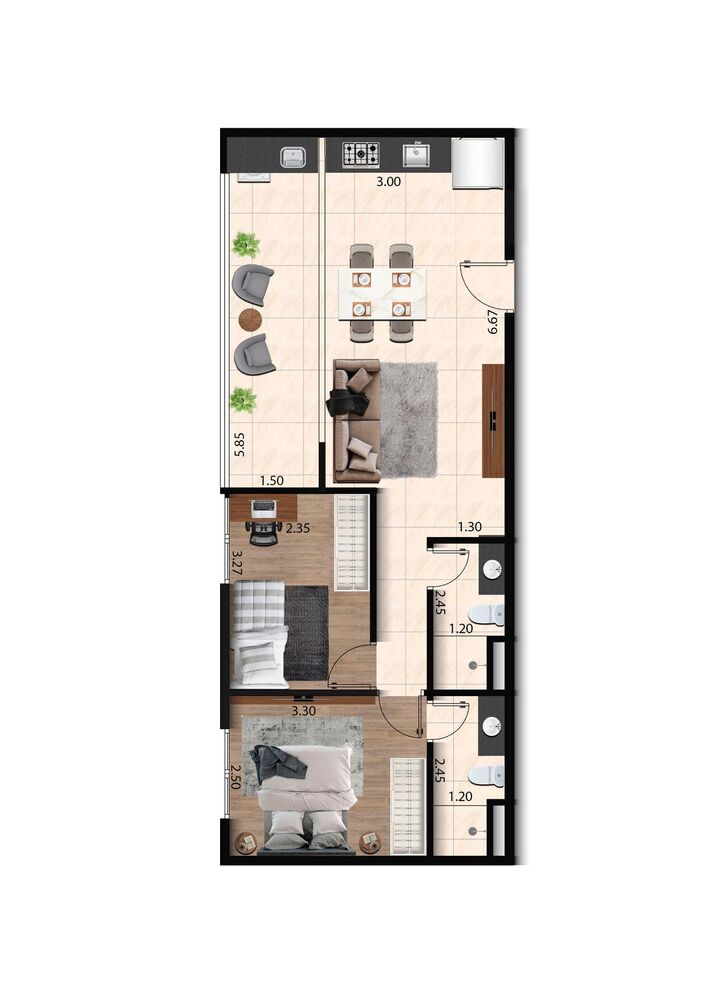 Apartamento, 1 quarto, 37 m² - Foto 3