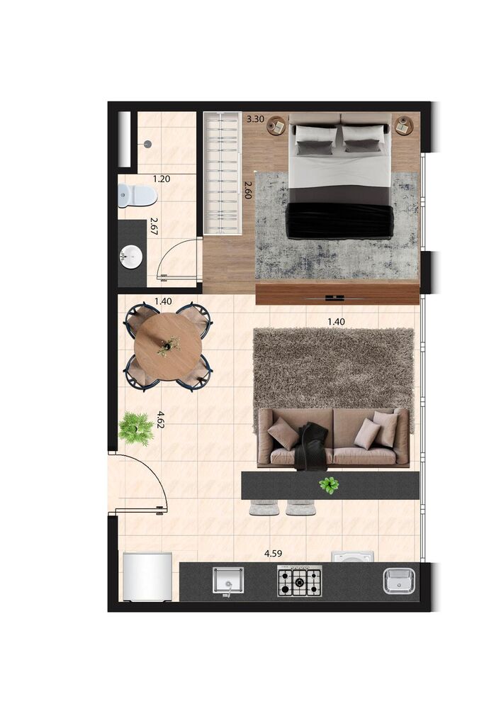 Apartamento, 1 quarto, 37 m² - Foto 18