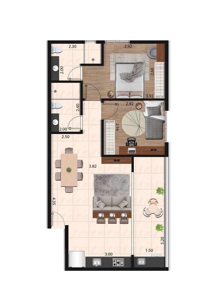 Apartamento, 1 quarto, 37 m² - Foto 6