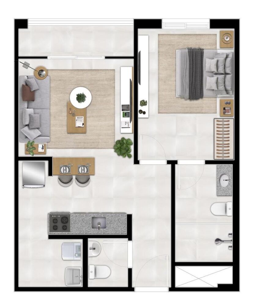 Apartamento, 1 quarto, 43 m² - Foto 3