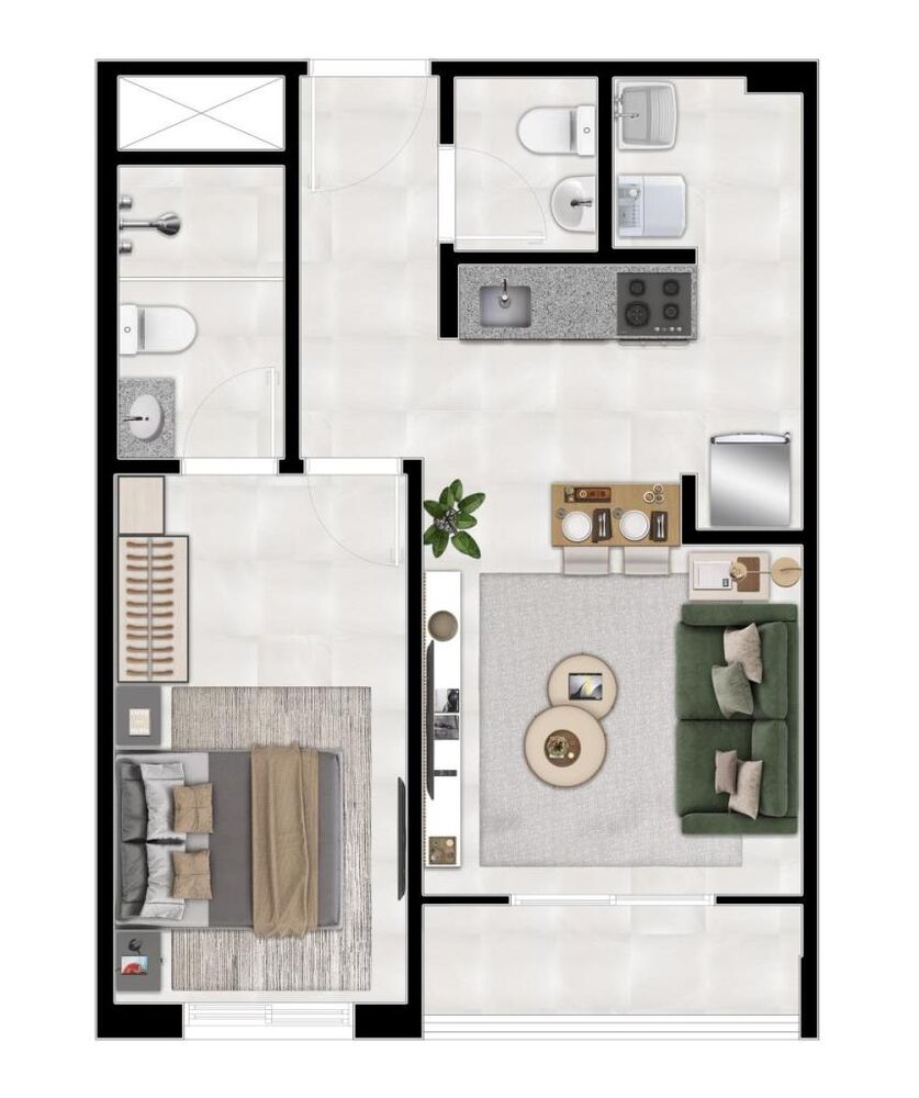 Apartamento, 1 quarto, 43 m² - Foto 4