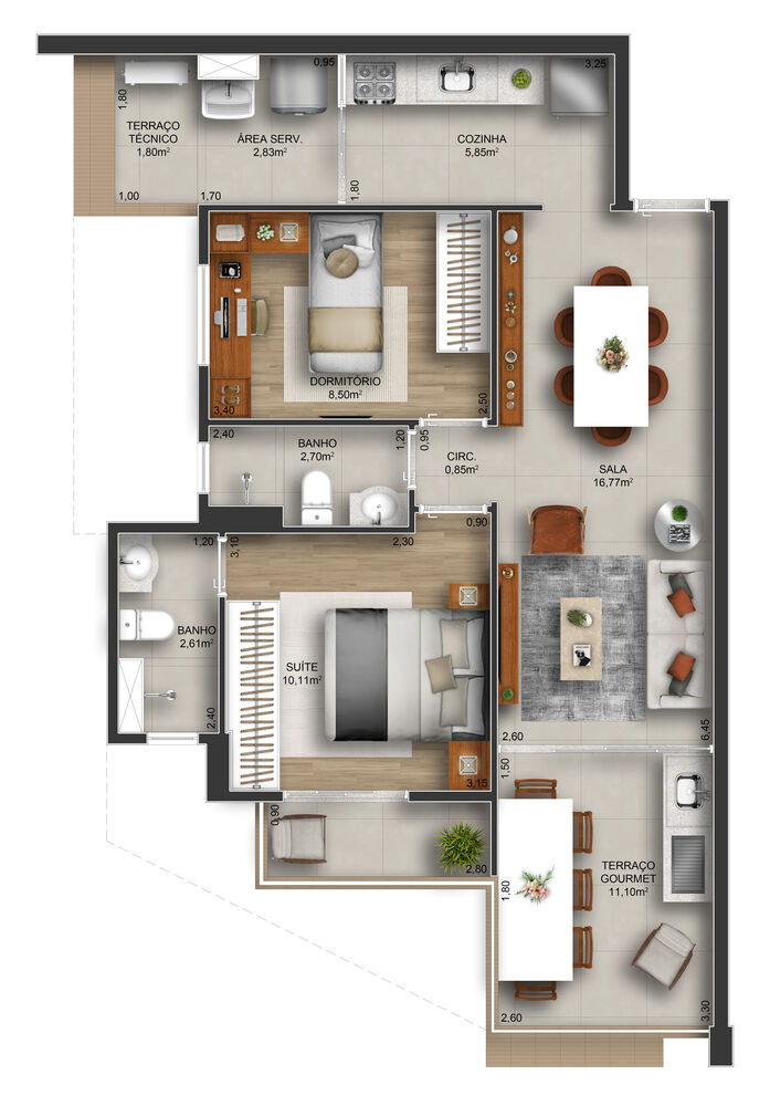 Apartamento, 2 quartos, 74 m² - Foto 21
