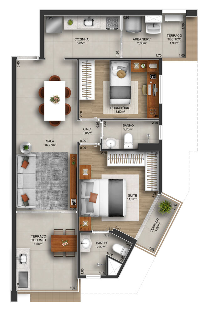 Apartamento, 2 quartos, 74 m² - Foto 17
