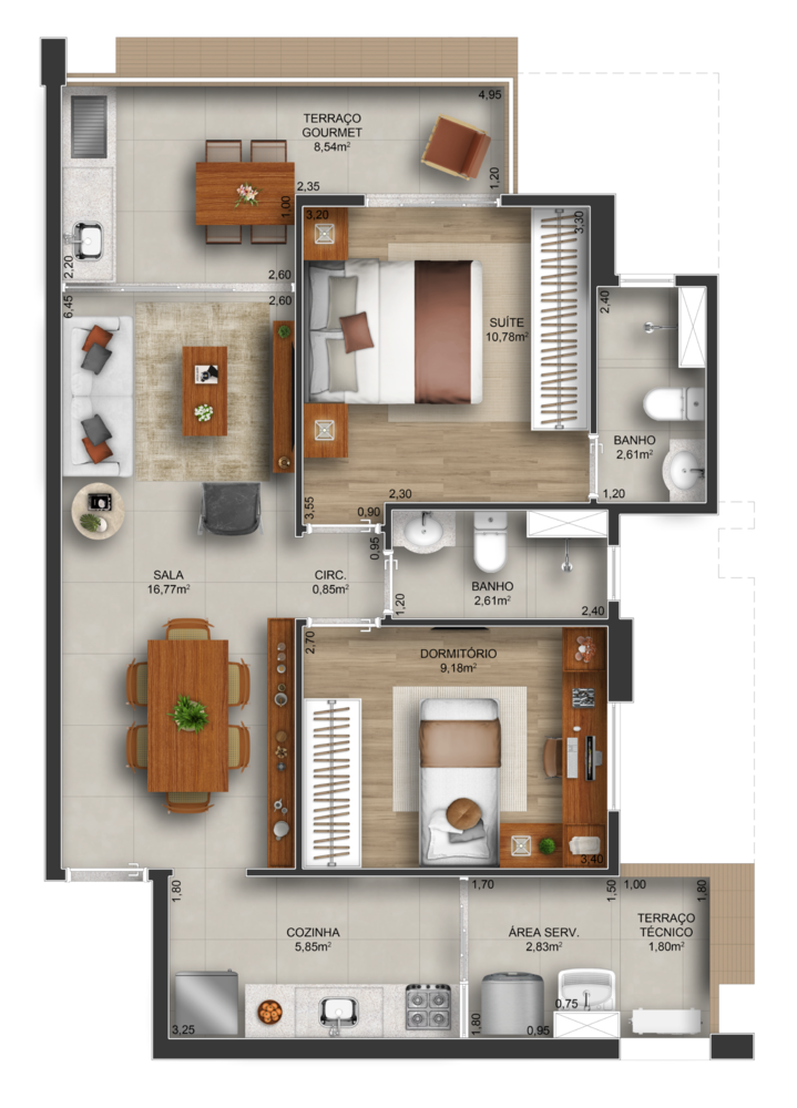 Apartamento, 2 quartos, 74 m² - Foto 18