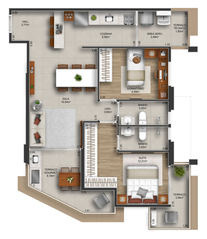 Apartamento, 2 quartos, 74 m² - Foto 13