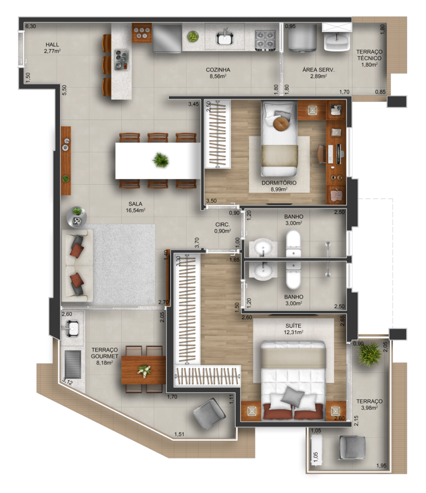 Apartamento, 2 quartos, 74 m² - Foto 15