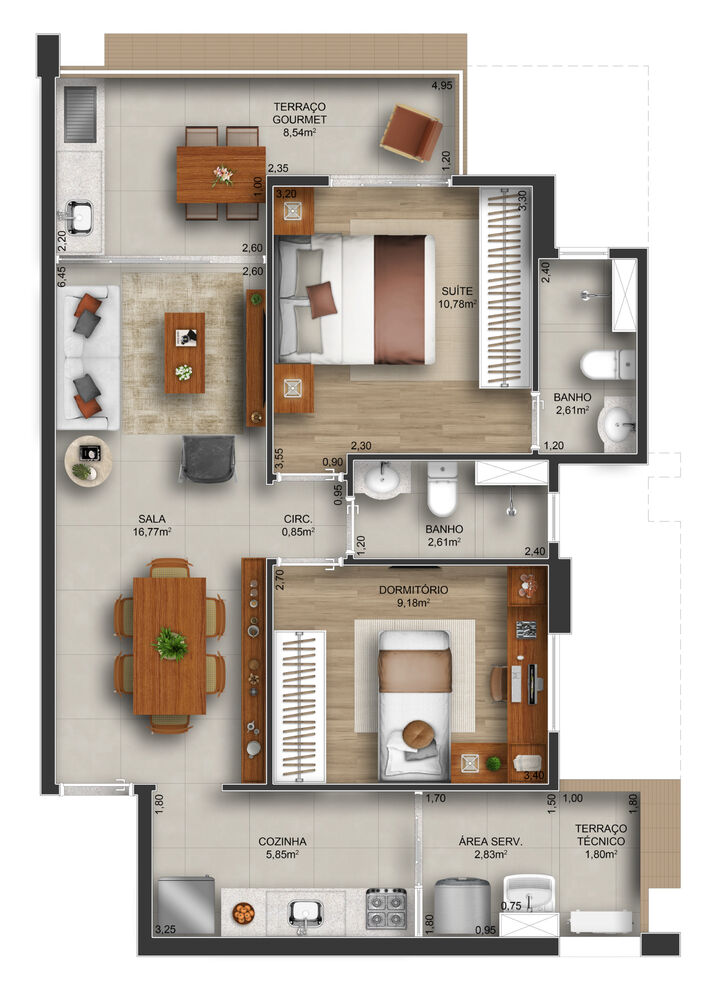 Apartamento, 2 quartos, 74 m² - Foto 16