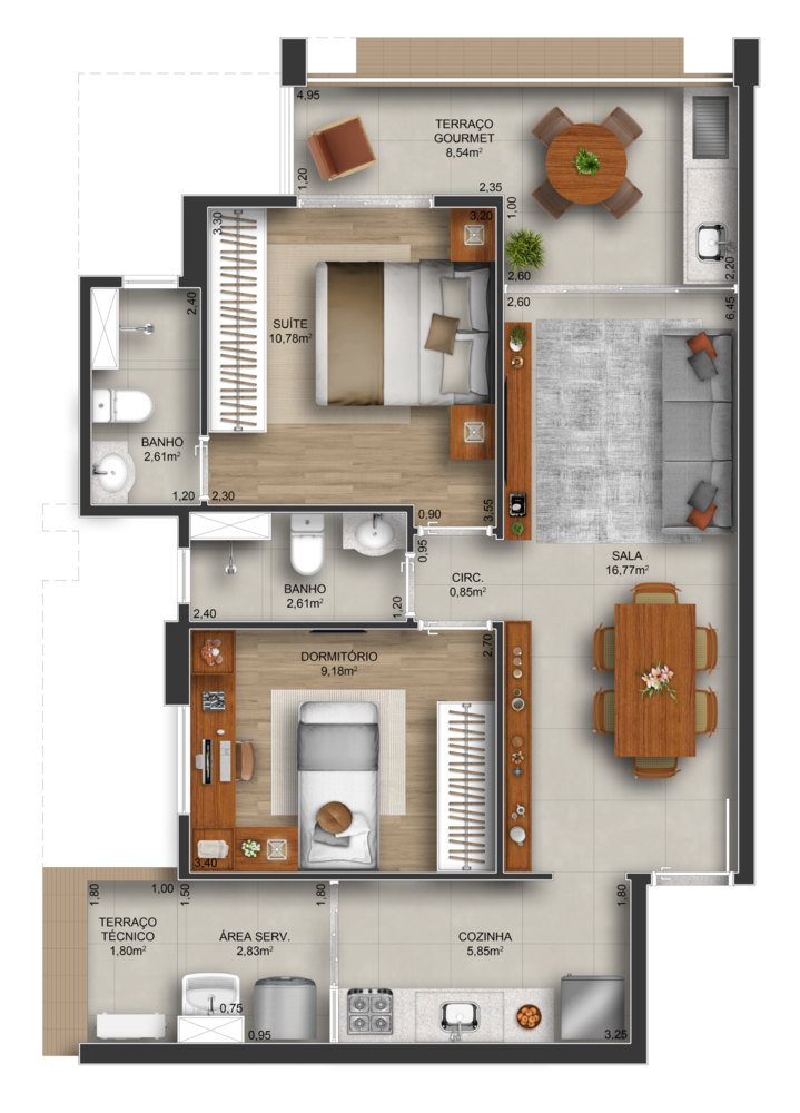 Apartamento, 2 quartos, 74 m² - Foto 19