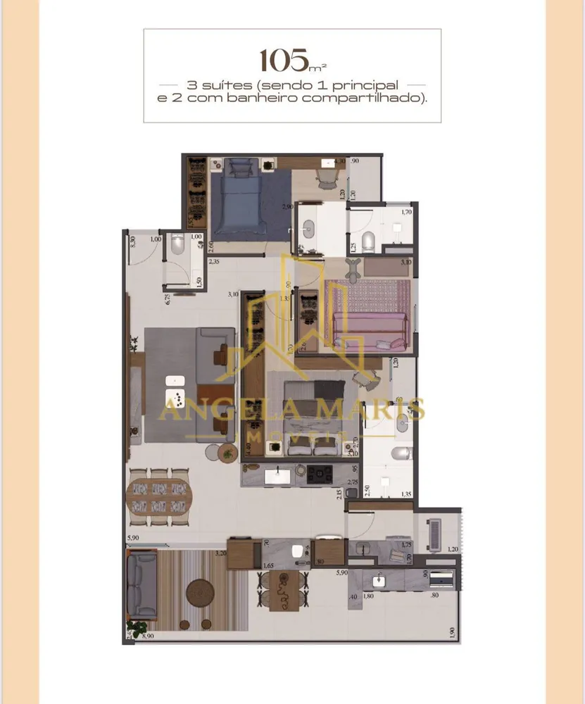 Apartamento, 2 quartos, 75 m² - Foto 1