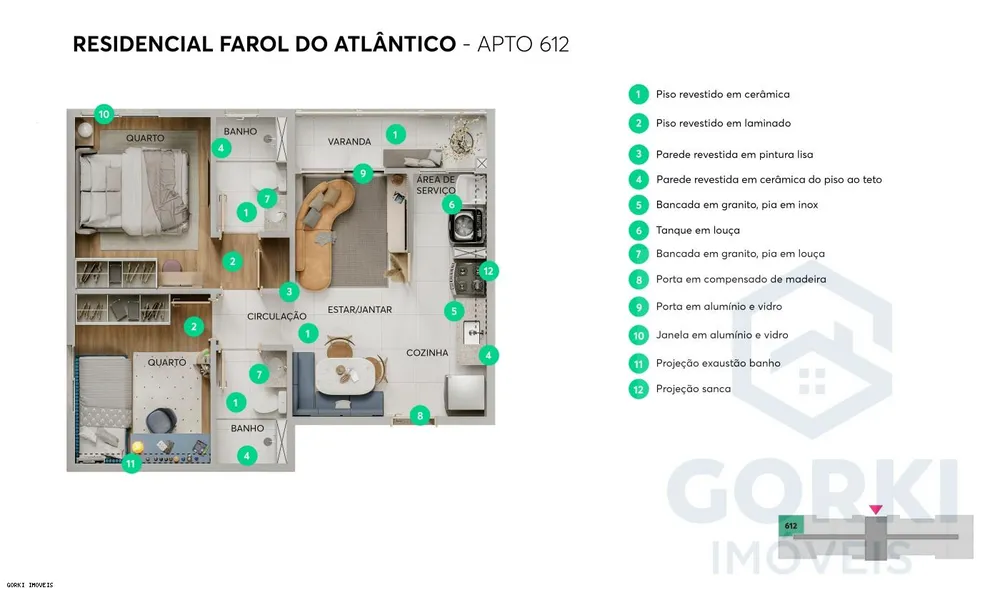 Apartamento, 2 quartos, 43 m² - Foto 12