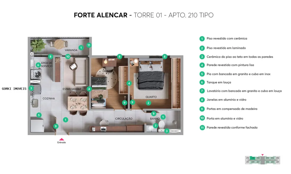 Apartamento, 2 quartos, 39 m² - Foto 10