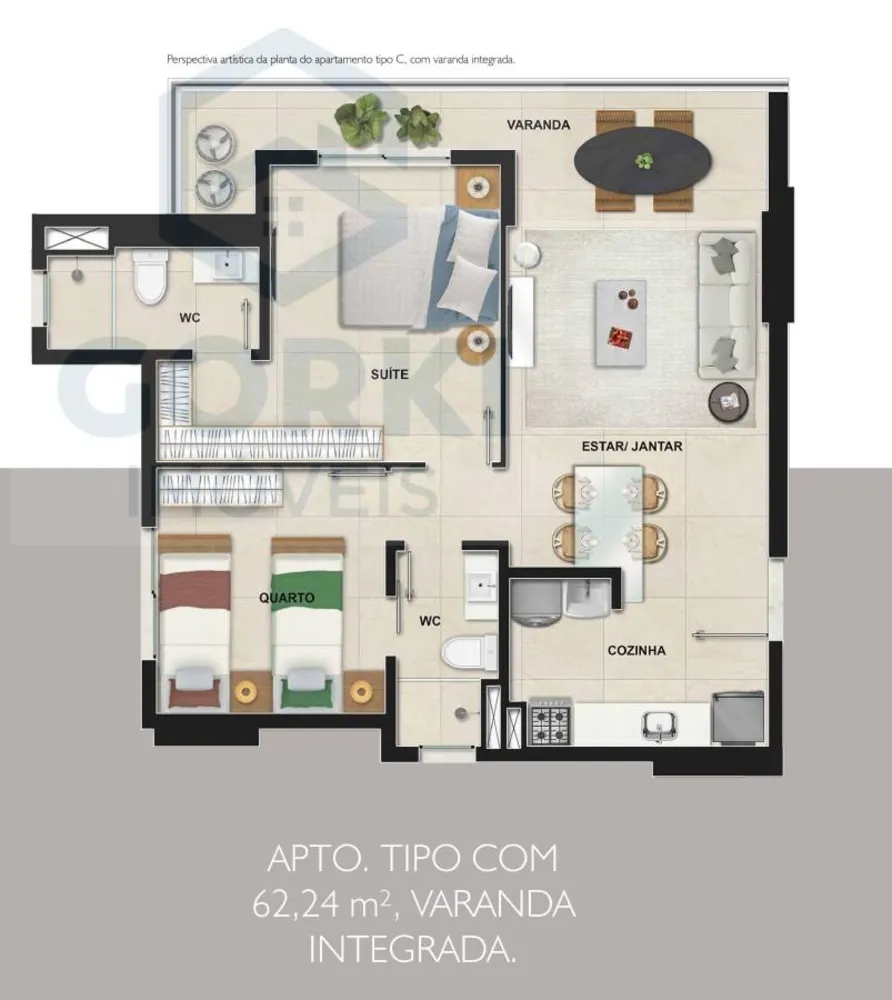 Apartamento, 2 quartos, 54 m² - Foto 6