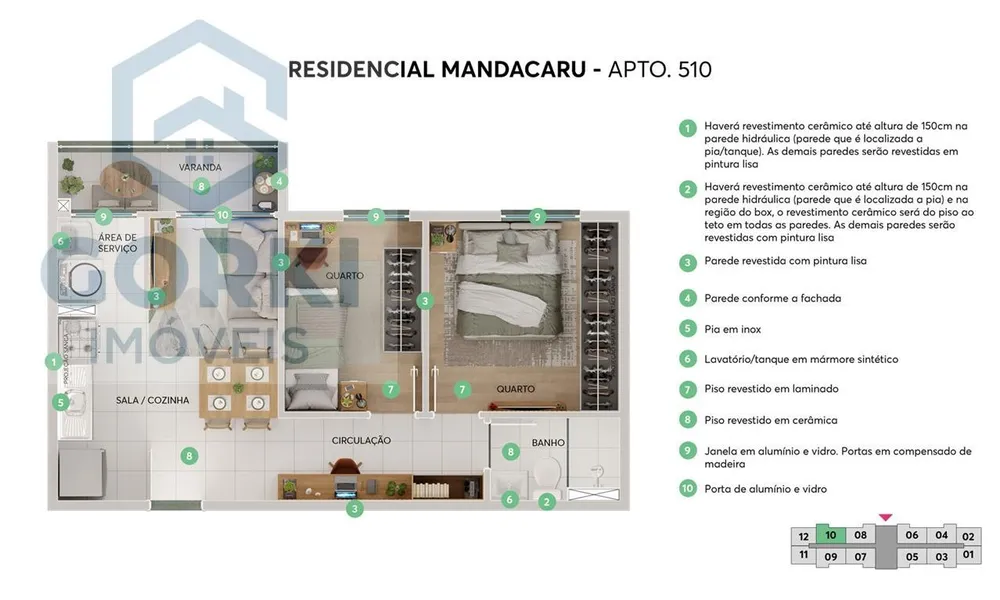 Apartamento, 2 quartos, 39 m² - Foto 11