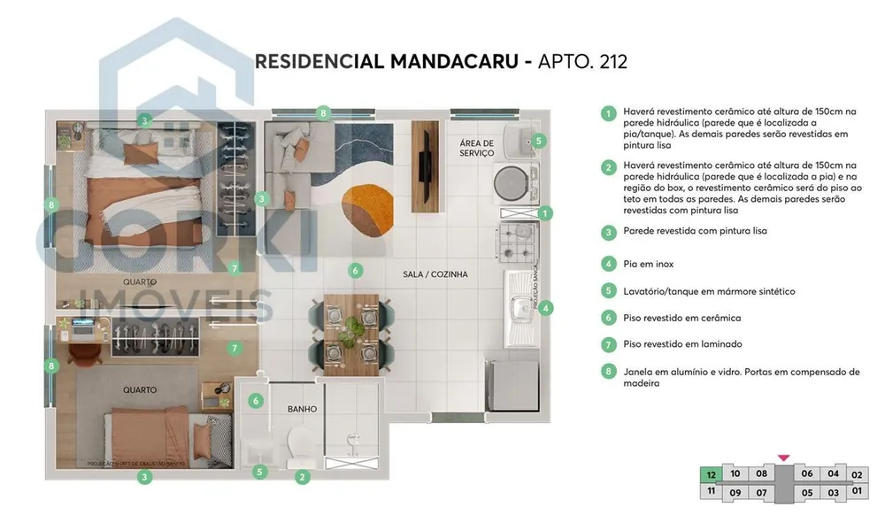 Apartamento, 2 quartos, 39 m² - Foto 10