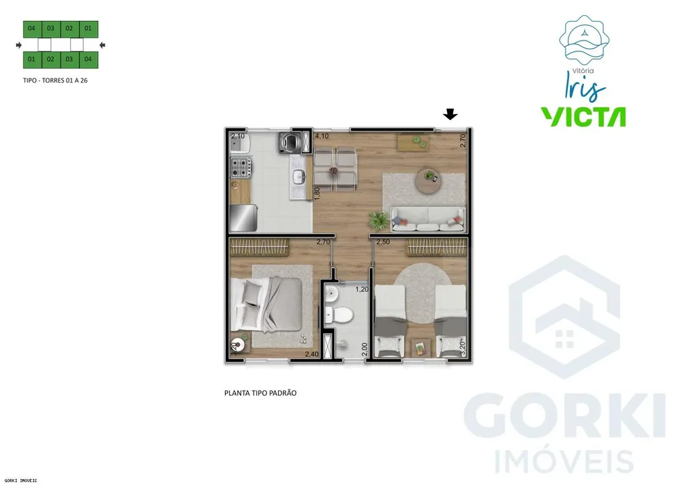 Apartamento, 2 quartos, 40 m² - Foto 10