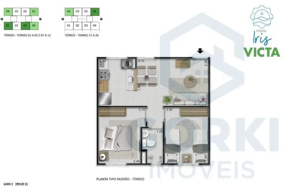 Apartamento, 2 quartos, 40 m² - Foto 9