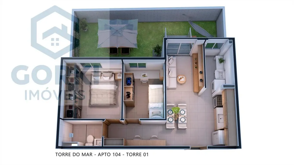 Apartamento, 2 quartos, 39 m² - Foto 1