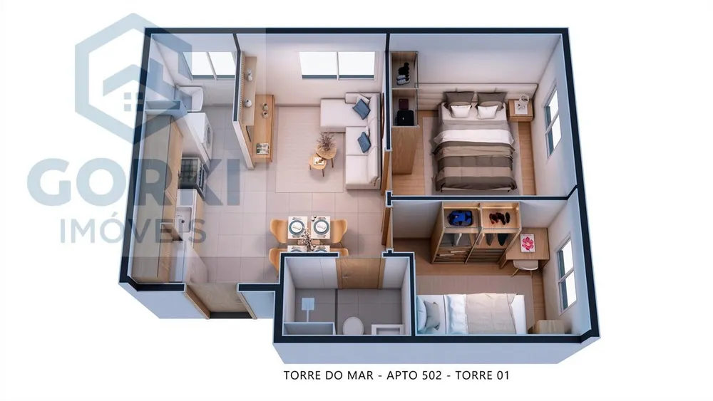 Apartamento, 2 quartos, 39 m² - Foto 3