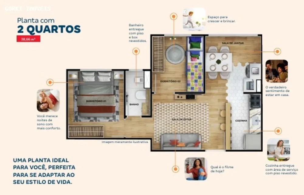 Apartamento, 2 quartos, 38 m² - Foto 12