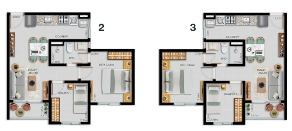 Apartamento, 3 quartos, 54 m² - Foto 9