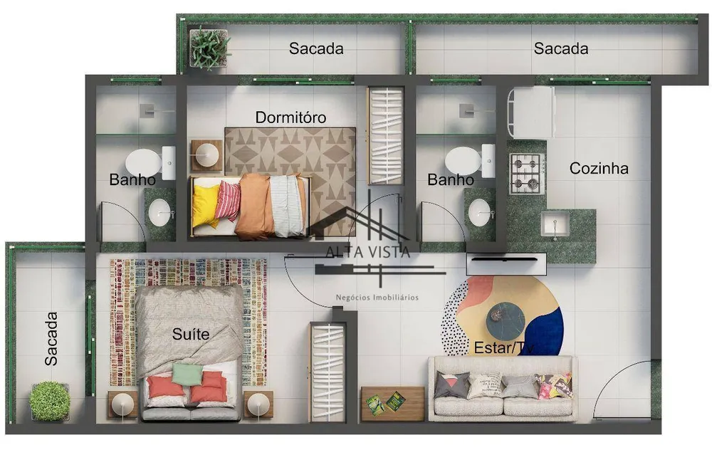 Apartamento, 2 quartos, 47 m² - Foto 7
