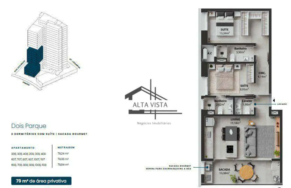 Apartamento, 2 quartos, 79 m² - Foto 4