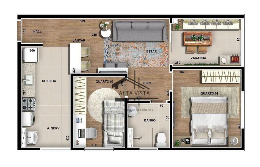 Apartamento, 2 quartos, 46 m² - Foto 7