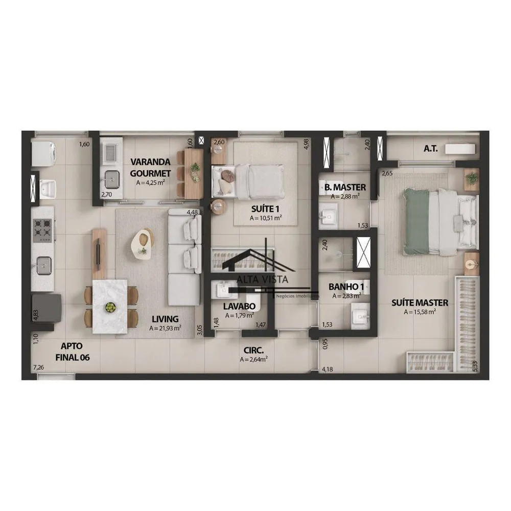 Apartamento, 2 quartos, 59 m² - Foto 12