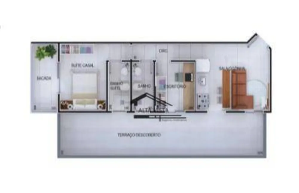 Apartamento, 1 quarto, 60 m² - Foto 1