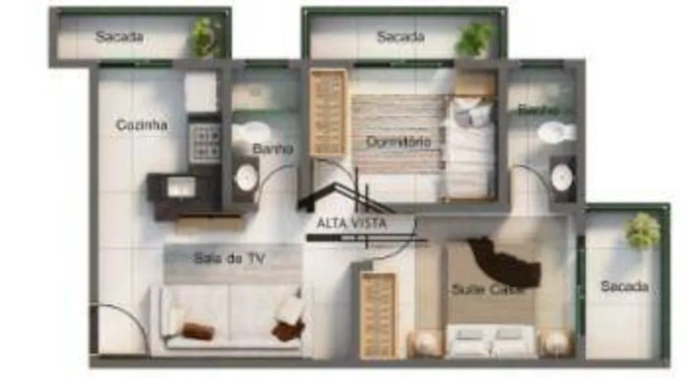 Apartamento, 2 quartos, 47 m² - Foto 1