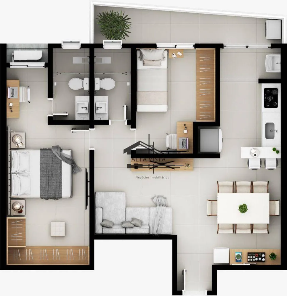 Apartamento, 2 quartos, 61 m² - Foto 3