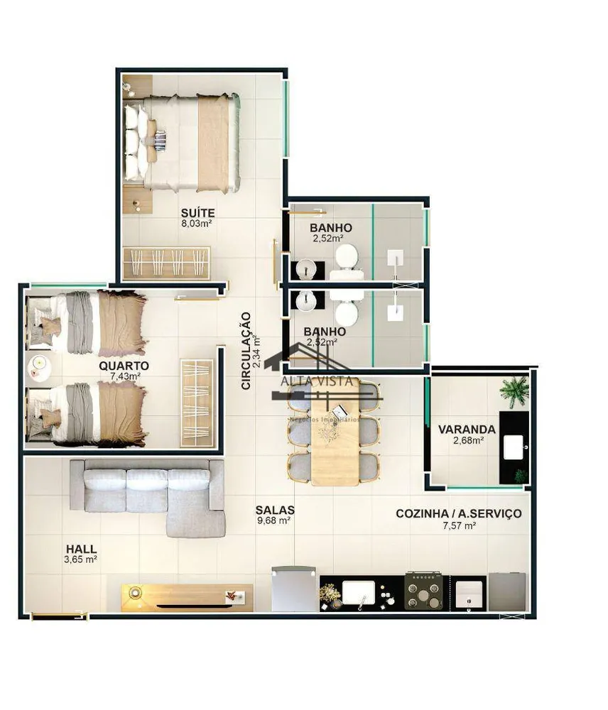 Apartamento, 2 quartos, 56 m² - Foto 16