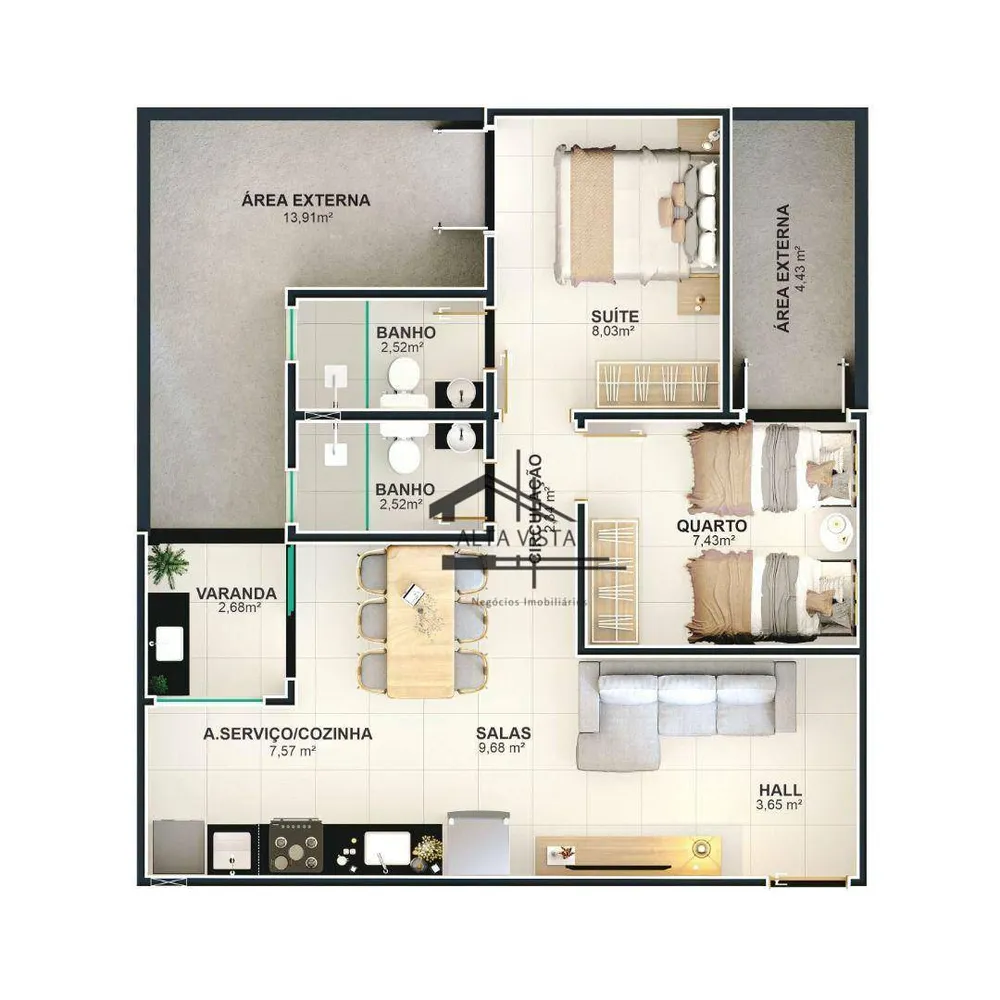 Apartamento, 2 quartos, 56 m² - Foto 12