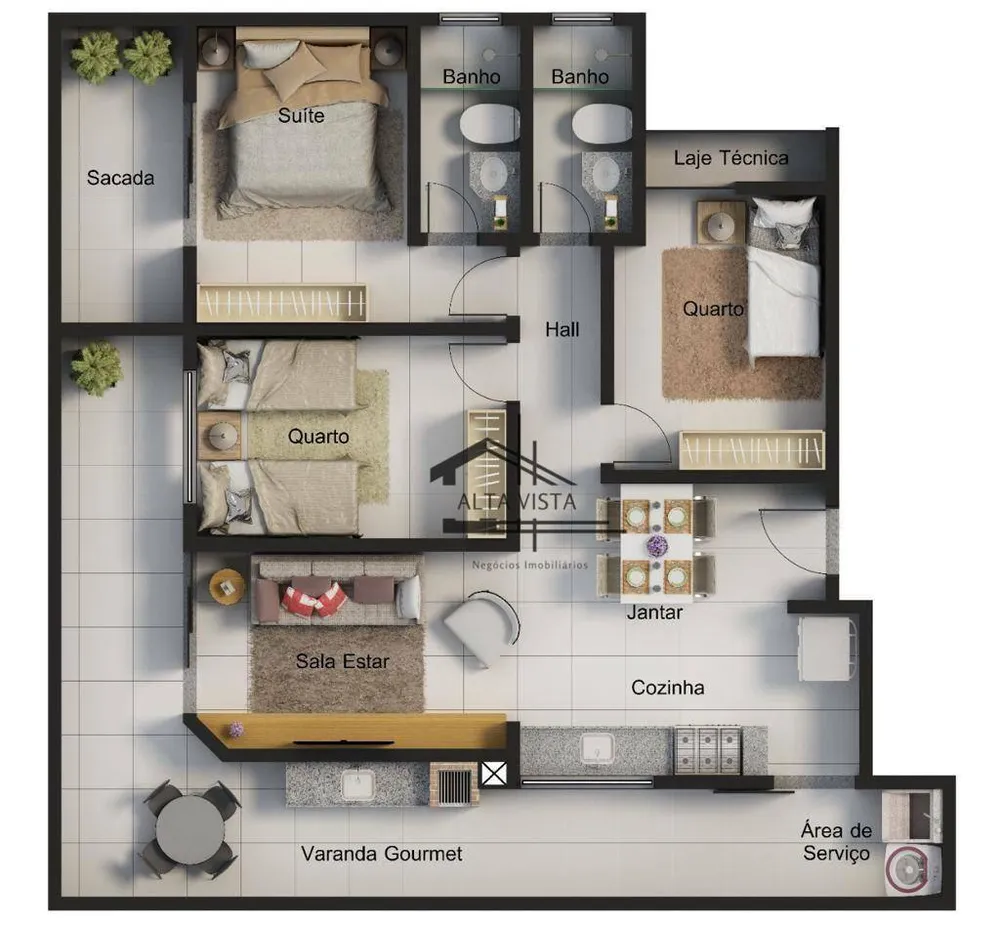 Apartamento, 3 quartos, 86 m² - Foto 7
