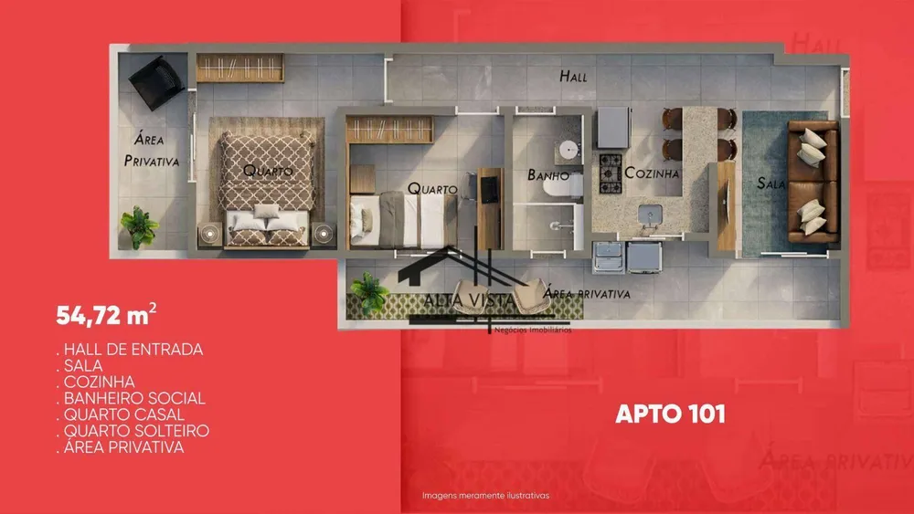 Apartamento, 2 quartos, 48 m² - Foto 6