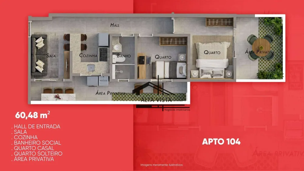 Apartamento, 2 quartos, 48 m² - Foto 7