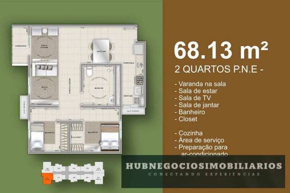 Apartamento, 2 quartos, 49 m² - Foto 3