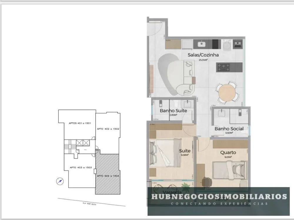 Apartamento, 2 quartos, 64 m² - Foto 1